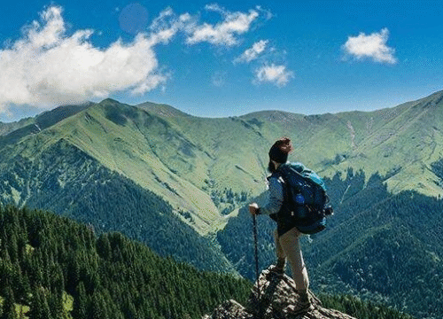 Mountain hiking